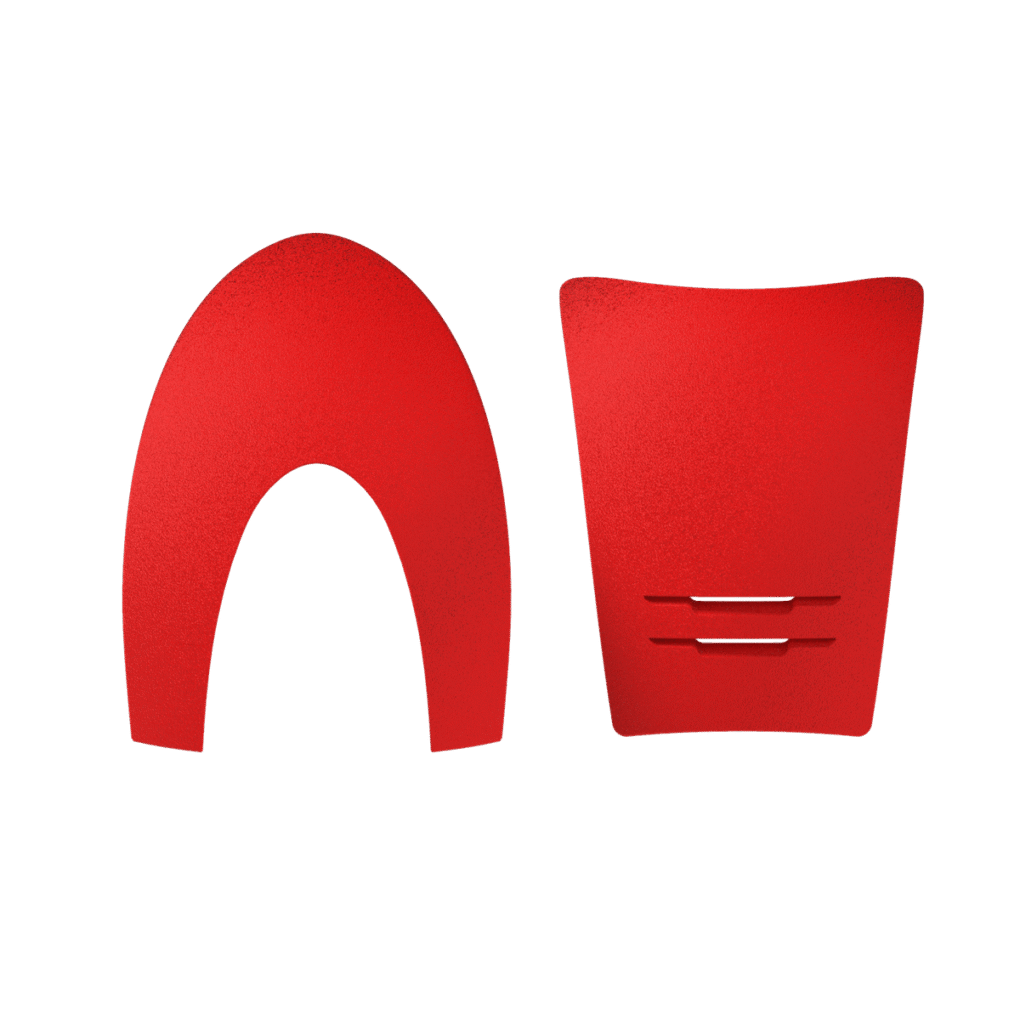 Red Insett FRONT + BACK INSERT BOX - TEXTURED RED - Trona Equestrian