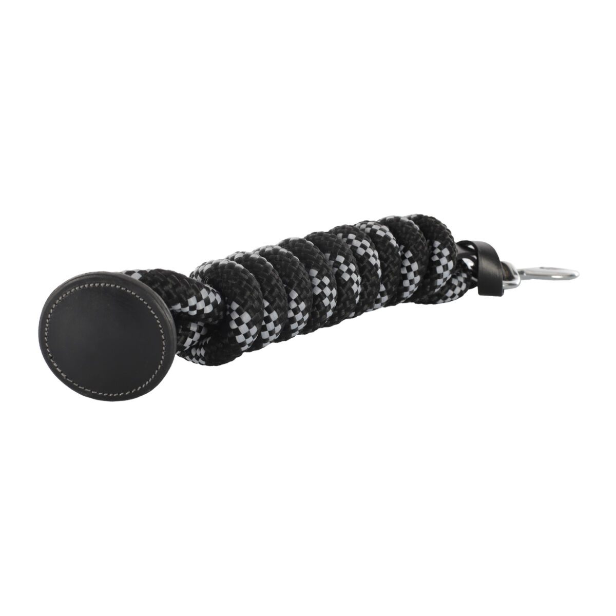 BRAIDED LEAD ROPE LEATHER ENDS Black