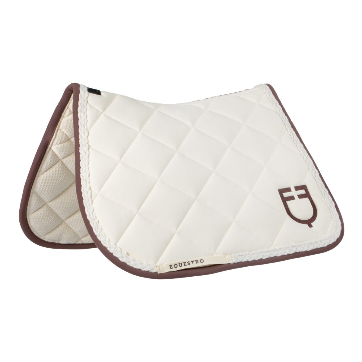 EQUESTRO JUMPING SADDLE PAD WHITE/ Brown